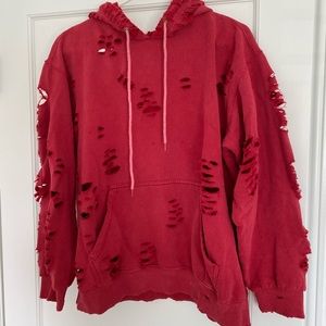 Emma & Sam red hoodie